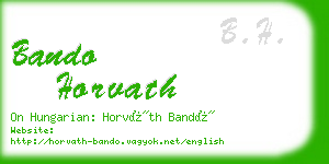 bando horvath business card